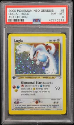 2000 #9 Lugia-Holo PSA 8 Neo Genesis 1st Edition