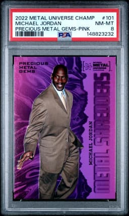 2022 #101 Michael Jordan PSA 8 Skybox Metal Universe Champions