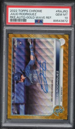 2022 #RAJRO Julio Rodriguez PSA 10 Topps Chrome Rookie Autographs Baseball