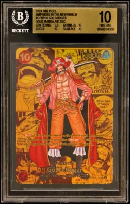 2024 #OP09118 Gol.D.Roger GOLD MANGA ART SEC BGS 10 One Piece Card Game Emperors in the New World