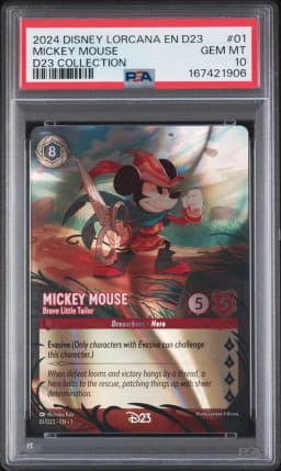 2024 #01 Mickey Mouse - Brave Little Tailor PSA 10 Disney Lorcana EN D23-D23 Expo Promo