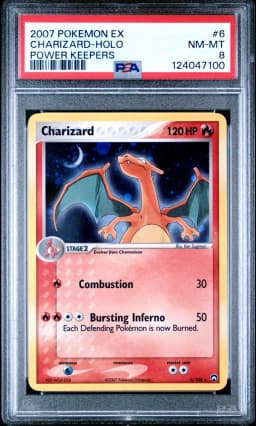 2007 #6 Charizard-Holo PSA 8 EX Power Keepers
