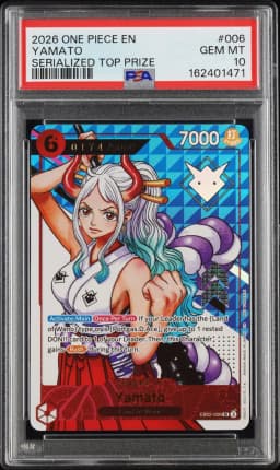 2026 #006 Yamato PSA 10 Official Event Serialized Top Prize One Piece Promos One Piece