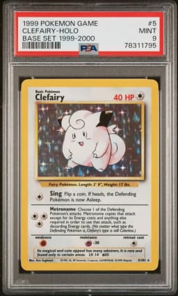 1999 #5 Clefairy-Holo PSA 9 Game