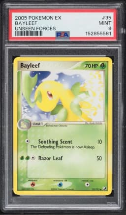 2005 Pokemon Ex Unseen Forces Bayleef #35 PSA 9 MINT