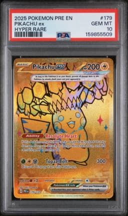 2025 #179 Pikachu EX PSA 10 Pre EN-Prismatic Evolutions