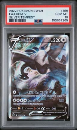 2022 #186 Full Art/Lugia V PSA 10 Sword & Shield Silver Tempest