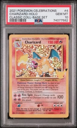 2021 #4 Charizard-Holo PSA 10 Celebrations Classic Collection