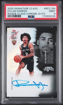 2025 #RCC-DH Dylan Harper PSA 9 Topps Signature Class Rookie Class Chrome Autographs