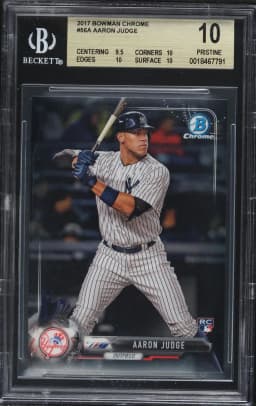 2017 #56 Aaron Judge BGS 10 Bowman Chrome Baseball