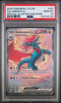 2025 #187 Salamence EX PSA 10 Jtg EN-Journey Together