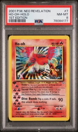 2001 #7 HO-Oh-Holo 1st Edition PSA 8 Neo Revelation