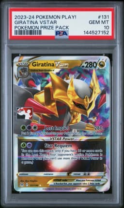 2023 #131 Giratina Vstar PSA 10 Play! Pokemon Prize Pack
