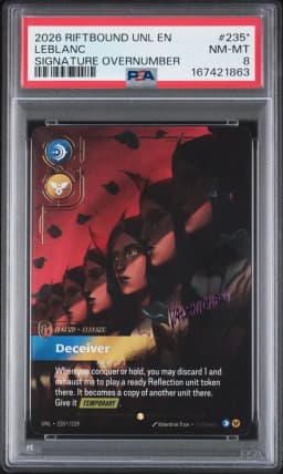 2026 #235* Leblanc - Deceiver PSA 8 Riftbound: League of Legends Unl-Unleashed