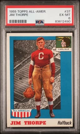 1955 #37 Jim Thorpe PSA 6 Topps All-Amer.