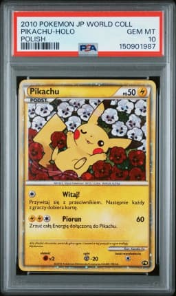 2010 #NA Pikachu-Holo PSA 10 Japanese World Collection