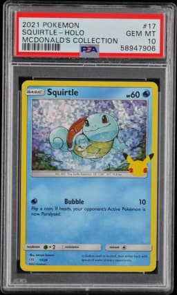 2021 #17 Squirtle-Holo PSA 10 Mcdonald's Collection