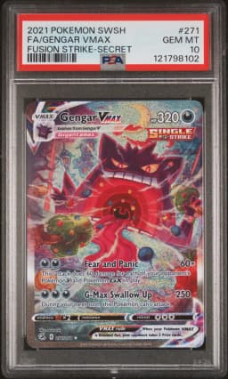 2021 #271 Full Art/Gengar Vmax PSA 10 Sword & Shield Fusion Strike