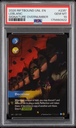 2026 #235* Leblanc - Deceiver PSA 10 Riftbound: League of Legends Unl-Unleashed