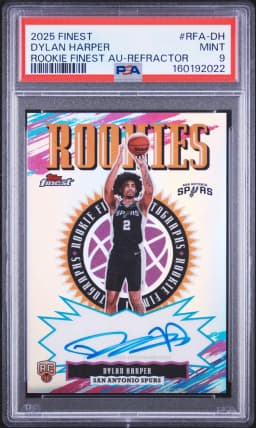 2025 #RFA-DH Dylan Harper PSA 9 Topps Finest Rookie Finest Autographs