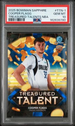 2025 #TTN-1 Cooper Flagg PSA 10 Bowman Sapphire Edition Treasured Talents NBA