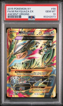 2015 #98 Full Art/M Rayquaza EX PSA 10 XY Ancient Origins
