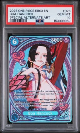 2026 #026 Boa Hancock PSA 10 One Piece EB03-Extra Booster -One Piece Heroines Edition-