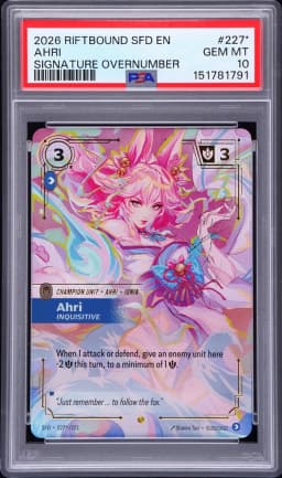 2026 #227* Ahri - Inquisitive PSA 10 Riftbound: League of Legends Sfd-Spiritforged