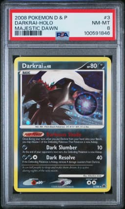 2008 #3 Darkrai-Holo PSA 8 Diamond & Pearl Majestic Dawn