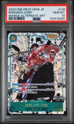 2023 #118 Roronoa Zoro PSA 10 Japanese OP06-Wings of the Captain One Piece