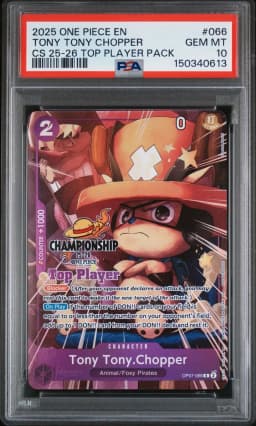 2025 #066 Tony Tony Chopper PSA 10 One Piece Championship 25-26 Top Player Pack