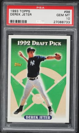 1993 #98 Derek Jeter PSA 10 Topps Baseball