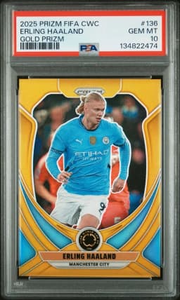 2025 #136 Erling Haaland PSA 10 Panini Prizm FIFA Club World Cup