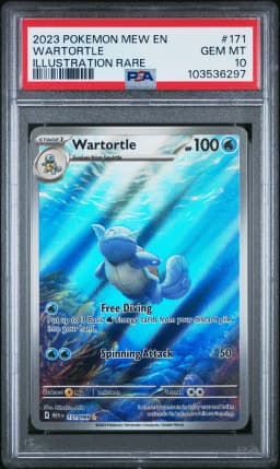 2023 #171 Wartortle PSA 10 Mew EN-151
