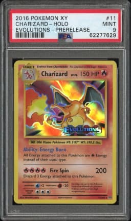 2016 #11 Charizard-Holo PSA 9 XY Evolutions