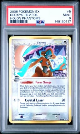 2006 #5 Deoxys-Reverse Foil PSA 9 EX Holon Phantoms