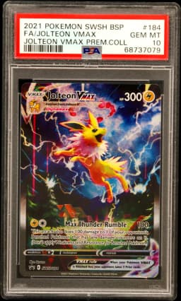 2021 #184 Full Art/Jolteon Vmax PSA 10 Swsh Black Star Promo
