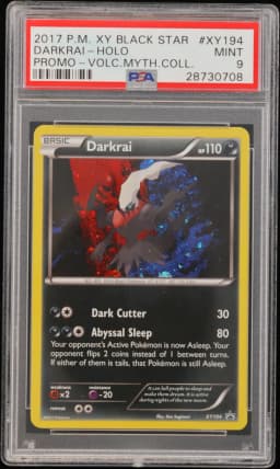 2017 #XY194 Darkrai-Holo PSA 9 XY Black Star Promo