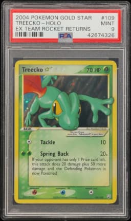 2004 #109 Treecko-Holo Gold Star PSA 9 EX Team Rocket Returns