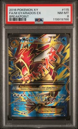 2016 #115 Full Art/M Gyarados EX PSA 8 XY Breakpoint
