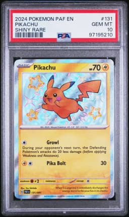 2024 #131 Pikachu PSA 10 Paf EN-Paldean Fates