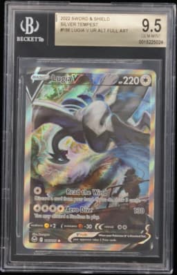 2022 #186 Lugia V ALT ART UR BGS 9.5 TCG Sword & Shield Silver Tempest