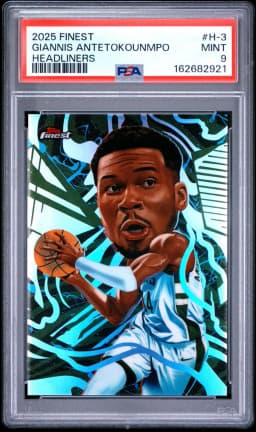 2025 #H-3 Giannis Antetokounmpo PSA 9 Topps Finest Headliners
