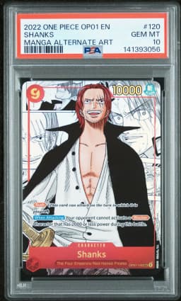 2022 #120 Shanks PSA 10 One Piece OP01-Romance Dawn
