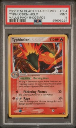 2006 #034 Typhlosion-Cosmos Holo PSA 9 Black Star Promos