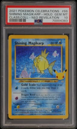 2021 #66 Shining Magikarp-Holo PSA 10 Celebrations Classic Collection