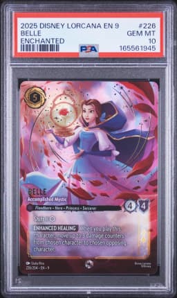 2025 #226 Belle - Accomplished Mystic PSA 10 Disney Lorcana EN 9-Fabled