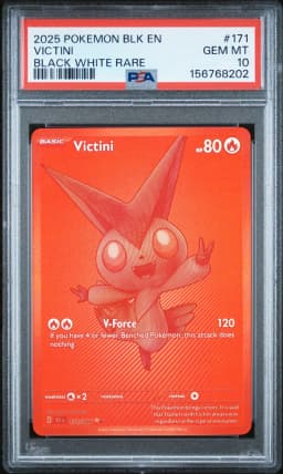 2025 #171 Victini PSA 10 Blk EN-Black Bolt