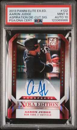 2013 #122 Aaron Judge PSA 9 Panini Elite Extra Edition