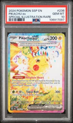 2024 #238 Pikachu EX PSA 10 Ssp EN-Surging Sparks